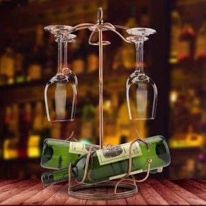 Free Standing Stylish Wine & Glass Holder